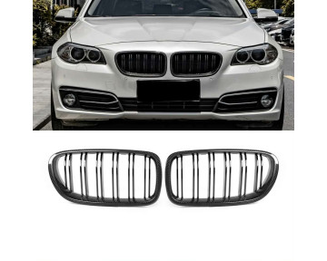 BMW F10/F11/F18 Двойни бъбреци – Черен гланц (2010–2018)