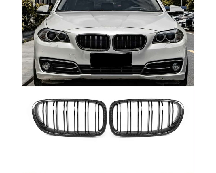 BMW F10/F11/F18 Двойни бъбреци – Черен гланц (2010–2018)
