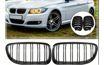 BMW E90/E91 Двойни бъбреци – Черен гланц (2009–2013, Фейслифт)