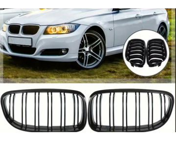 BMW E90/E91 Двойни бъбреци – Черен гланц (2009–2013, Фейслифт)