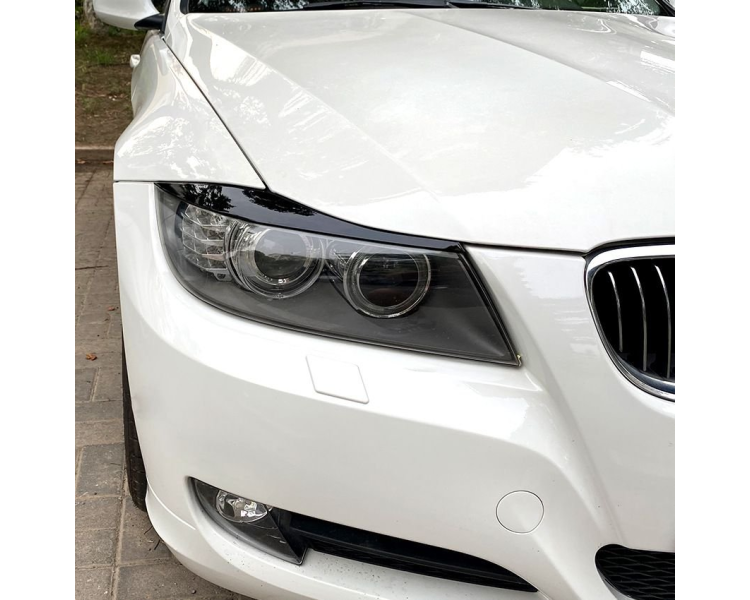 BMW E90/E91 Вежди за фарове – Черен гланц